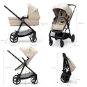 Kinderkraft Newly 3In1 Sand Beige + Mink Pro Babakocsi
