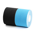 Kineziológiai szalag BronVit Sport kinesiology tape 2 x 6m – classic – fekete + kék