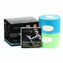 Kineziológiai szalag BronVit Sport kinesiology tape balení 2 x 6m – classic –  kék + zöld