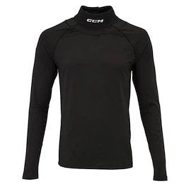 Kompressziós póló CCM Neck Guard Top LS Black Junior