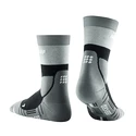 Kompressziós zokni férfiaknak CEP  Light Merino Mid Cut Stone Grey/Grey