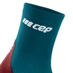 Kompressziós zokni férfiaknak CEP  Petrol/Dark Red