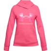 Lányok Under Armour Rival Rival Fleece Logo kapucnis pulóver rózsaszín