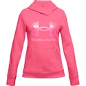 Lányok Under Armour Rival Rival Fleece Logo kapucnis pulóver rózsaszín