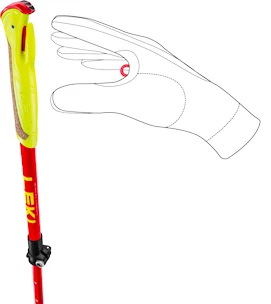 Leki  Ultratrail FX Junior, naturalcarbon-bright red-neonyellow, 95 - 110 cm Terepfutóbotok