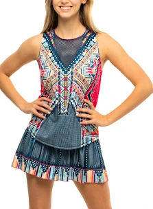 Lucky in Love  Long Borderline Smocked Skirt Indigo Női szoknya