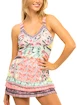 Lucky in Love  Patch Me Tank w/Bra Melon Női ujjatlan póló M