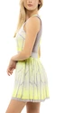 Lucky in Love  Pleat Wave Dress Neon Yellow Ruha