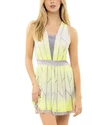 Lucky in Love  Pleat Wave Dress Neon Yellow Ruha