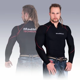MadMax MSW903 Black/Red Férfipóló
