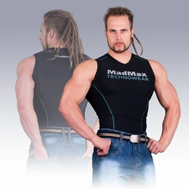MadMax MSW904 Black/Green Ujjatlan póló férfiaknak