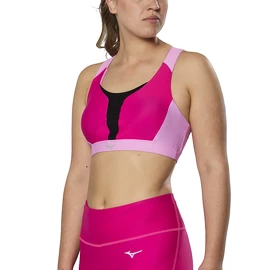 Mizuno High Support Bra Pink Peacock Női melltartó