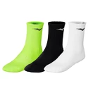 Mizuno  Training 3P Socks White/Black/Neolime  Zokni