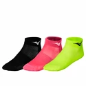 Mizuno  Training Mid 3P Socks  Neolime/Fuchsia/Black  Zokni