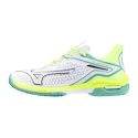 Mizuno Wave Exceed Tour 6 CC White/Black/Mizuno Neo Lime  Női teniszcipő EUR 42,5