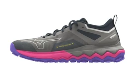 Mizuno Wave Ibuki 4 Ghost Gray/High-Vis Pink/Purple Punch Női futócipő