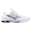 Mizuno  Wave STEALTH 6 White/Bellwether Blue  Férfiteremcipő EUR 40,5