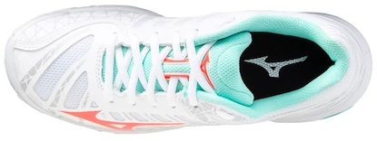 Mizuno  Wave Voltage White/Fiery Coral  Női teremcipő