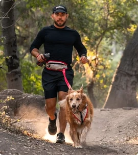 Nathan  K9 Series Runner's Waistpack With Leash  Futóöv