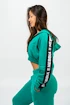 Nebbia  Cropped Zip-Up Hoodie green Női melegítőfelső
