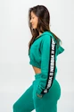 Nebbia  Cropped Zip-Up Hoodie green Női melegítőfelső