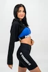 Nebbia  Designer Cropped Hoodie black Női melegítőfelső