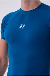 Nebbia  Functional Slim-fit T-shirt 324 blue Férfipóló
