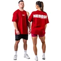 Nebbia GYM ESSENTIALS Oversized T-shirt 381 red Póló