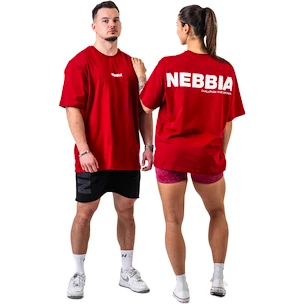 Nebbia GYM ESSENTIALS Oversized T-shirt 381 red Póló