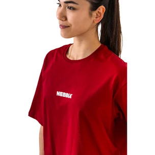 Nebbia GYM ESSENTIALS Oversized T-shirt 381 red Póló