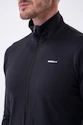 Nebbia  Long sleeved w hoodie Sporty Zipper Jacket with side pockets “Control” 332 black Férfidzseki
