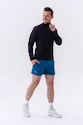 Nebbia  Long sleeved w hoodie Sporty Zipper Jacket with side pockets “Control” 332 black Férfidzseki