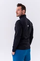 Nebbia  Long sleeved w hoodie Sporty Zipper Jacket with side pockets “Control” 332 black Férfidzseki