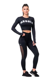 Nebbia Mesh leggings, magas derekú fekete