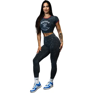 Nebbia NEBBIA x OLYMPIA Washed High Waisted Leggings GYM WARRIOR 776 black Női leggings