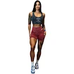 Nebbia NEBBIA x OLYMPIA Washed High Waisted Leggings Shorts HERITAGE 780 red Női rövidnadrág