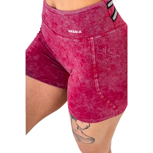 Nebbia NEBBIA x OLYMPIA Washed High Waisted Leggings Shorts HERITAGE 780 red Női rövidnadrág