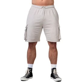 Nebbia NEBBIA x OLYMPIA Washed Loose Fit Cargo Shorts LEGACY 787 light grey Férfirövidnadrág