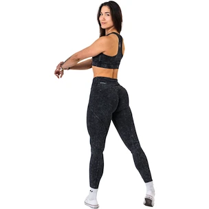 Nebbia NEBBIA x OLYMPIA Washed Medium-Support Sports Bra GOLDEN AGE 778 black  Női melltartó