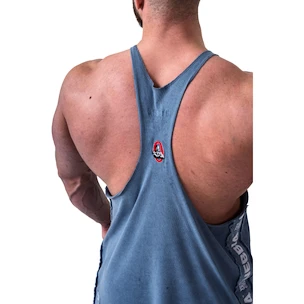 Nebbia NEBBIA x OLYMPIA Washed Muscle Back Stringer GOLDEN AGE 791 blue Ujjatlan póló férfiaknak