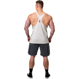 Nebbia NEBBIA x OLYMPIA Washed Muscle Back Stringer GOLDEN AGE 791 light grey Ujjatlan póló férfiaknak