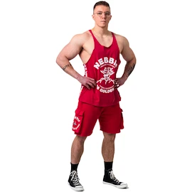Nebbia NEBBIA x OLYMPIA Washed Muscle Back Stringer GOLDEN AGE 791 red Ujjatlan póló férfiaknak