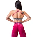 Nebbia NEBBIA x OLYMPIA Washed Open Back Sports Bra LEGACY 779 red  Női melltartó