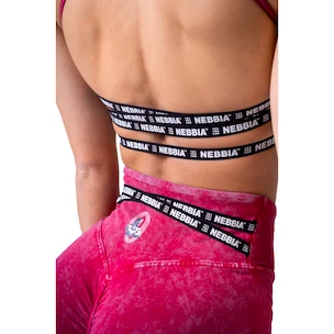 Nebbia NEBBIA x OLYMPIA Washed Open Back Sports Bra LEGACY 779 red  Női melltartó