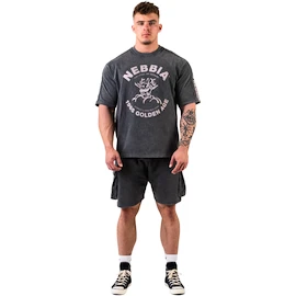 Nebbia NEBBIA x OLYMPIA Washed Oversized T-Shirt GOLDEN AGE 790 black Férfipóló