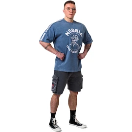 Nebbia NEBBIA x OLYMPIA Washed Oversized T-Shirt GOLDEN AGE 790 blue Férfipóló