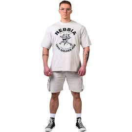 Nebbia NEBBIA x OLYMPIA Washed Oversized T-Shirt GOLDEN AGE 790 light grey Férfipóló