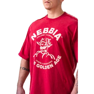 Nebbia NEBBIA x OLYMPIA Washed Oversized T-Shirt GOLDEN AGE 790 red Férfipóló