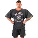 Nebbia NEBBIA x OLYMPIA Washed Rag Top GOLDEN AGE 788 black Férfipóló