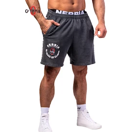 Nebbia NEBBIA x OLYMPIA Washed Sweat Shorts LEGEND 786 black Férfirövidnadrág